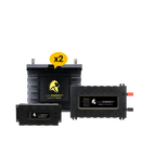 Sistema de energía solar Lion Energy de 12 V y 210 Ah con batería de litio e inversor (2 UT 1300)