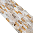 Riverrock Mixed Ledger 3D Panel 6"x24" Natural Marble Wall Tile - Full Truckload