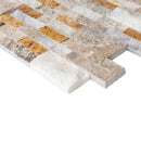 Riverrock Mixed Ledger 3D Panel 6"x24" Natural Marble Wall Tile - Full Truckload