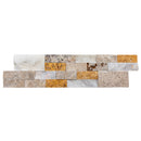 Riverrock Mixed Ledger 3D Panel 6"x24" Natural Marble Wall Tile - Full Truckload