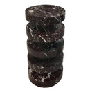 Rosso Levanto Marble Plinth Designer Side Table Polished (D)12" (H)24"