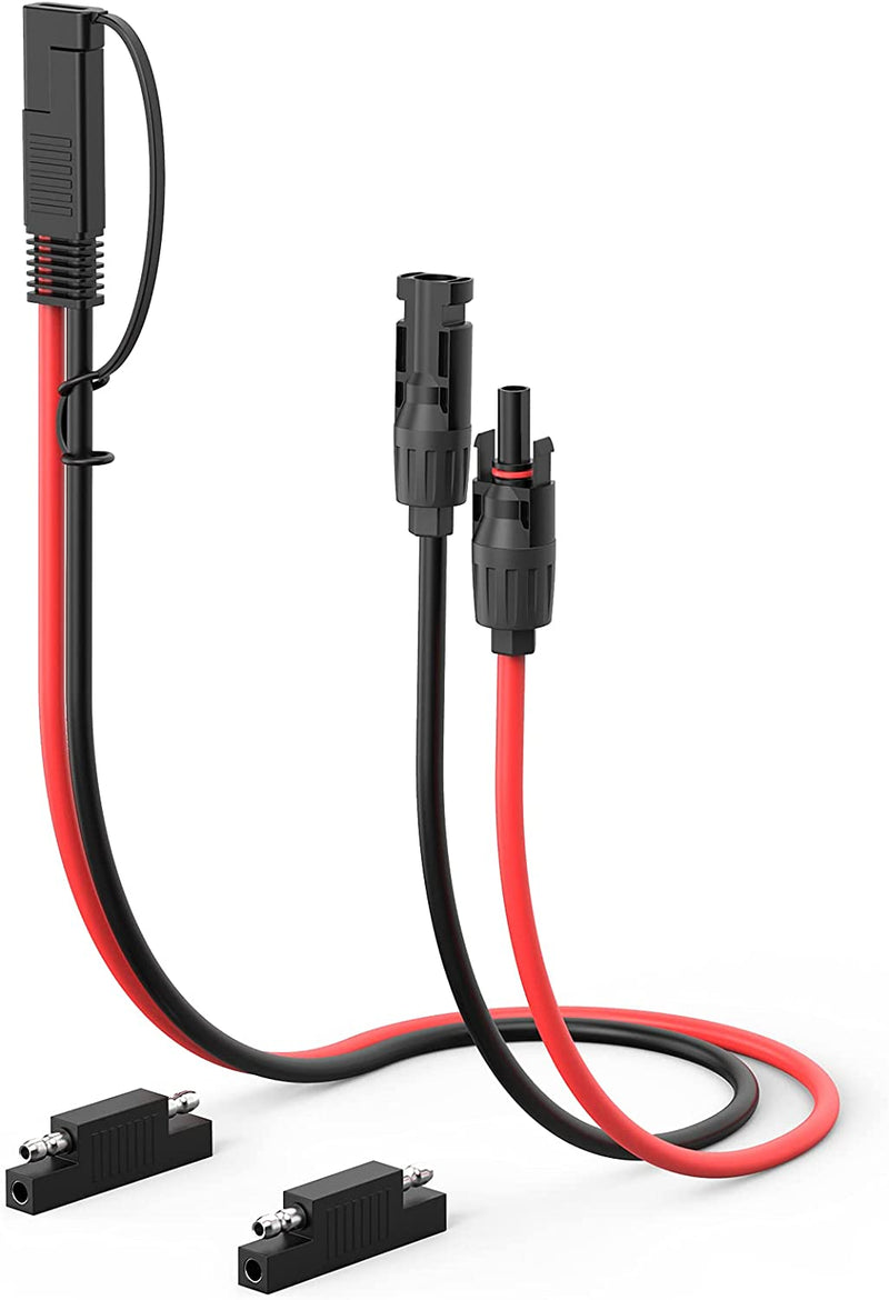 BougeRV 2.3Feet 10AWG Solar to SAE Conversion Cable (with 2 PCS Polarity Reverse Connectors)