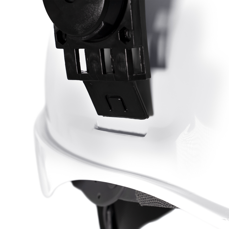 Safety Cap-Style Helmet Kit with Iron Mesh Face Shield and Earmuffs