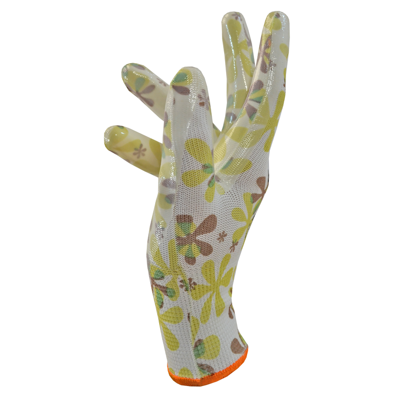 Safety Gardening Gloves with Nitrile Dipped Palms – Pack of 12