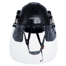 Safety Helmet System with Face Shield and Earmuffs