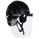 Safety Helmet System with Face Shield and Earmuffs