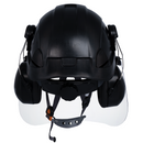 Safety Helmet System with Face Shield and Earmuffs
