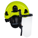 Safety Helmet System with Face Shield and Earmuffs