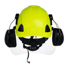 Safety Helmet System with Face Shield and Earmuffs