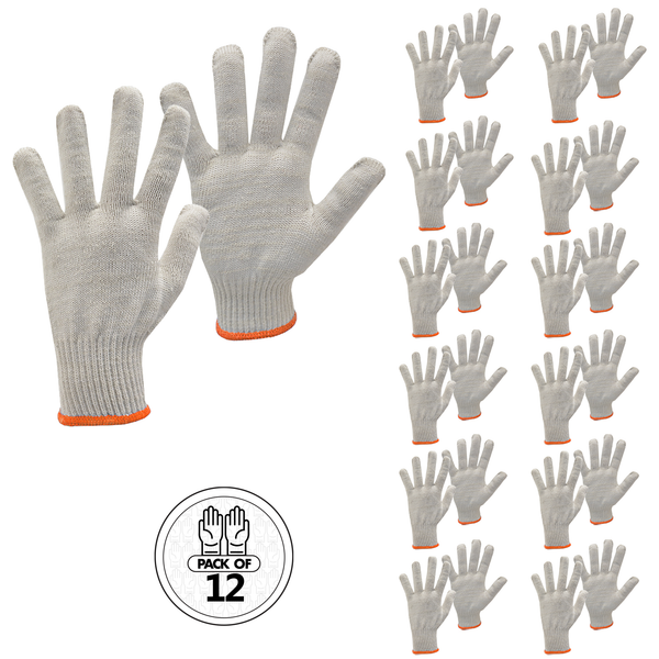 Safety Knitted Multi-Purpose Gloves - Pack of 12