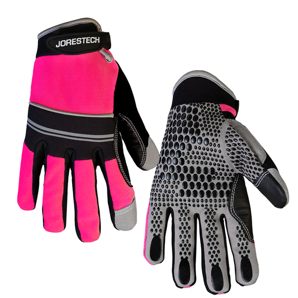 Safety Work Gloves with Anti-Slip Silicone Dotted Palms - PinkFit Collection