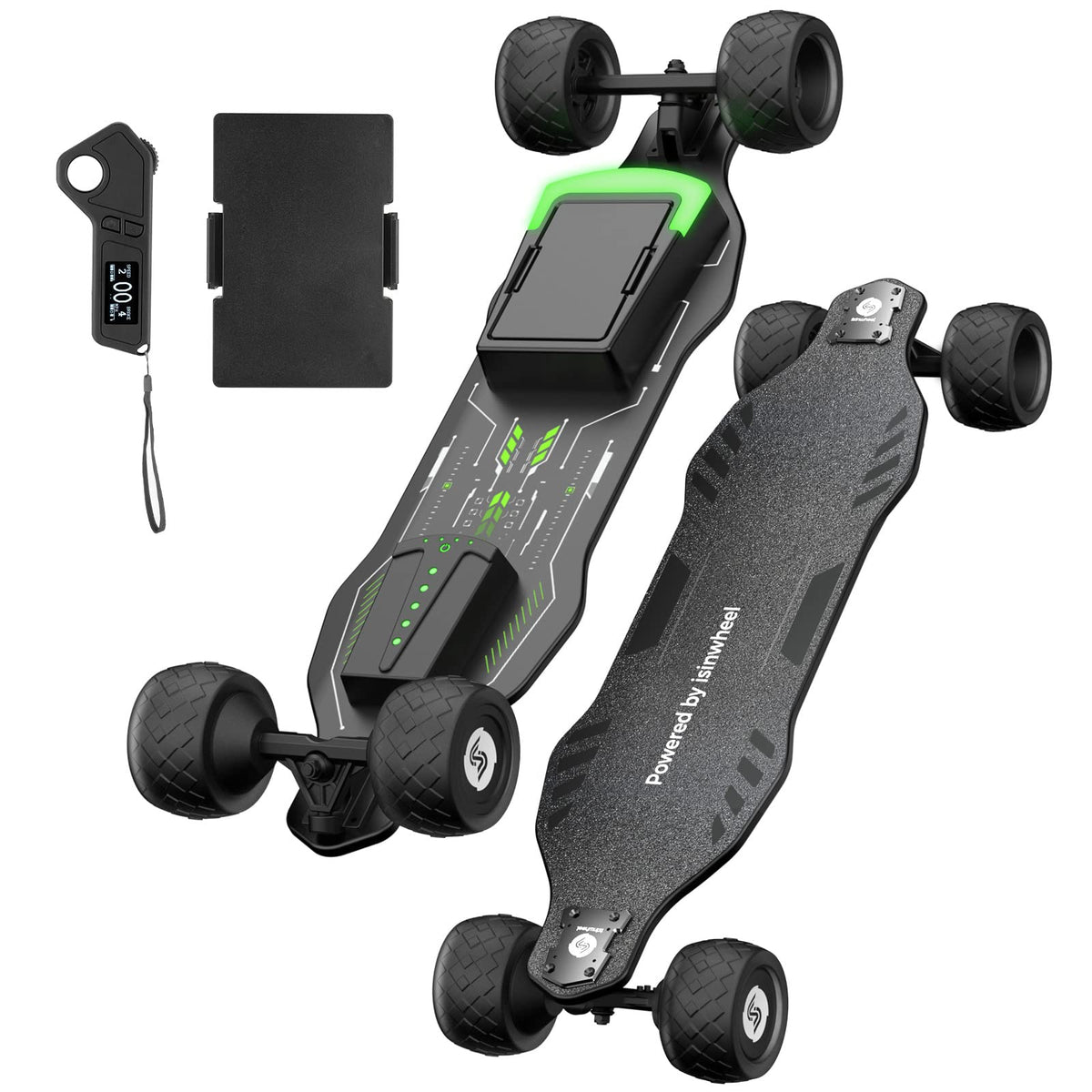isinwheel V8 Electric Skateboard with Portable Removable Battery
