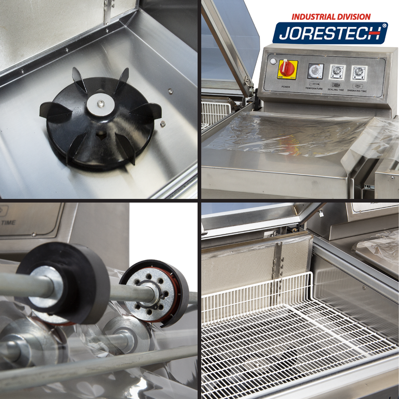 Stainless Steel Chamber Shrink Wrapping System with Heater and Sealer All-in-One – 22” X 16”