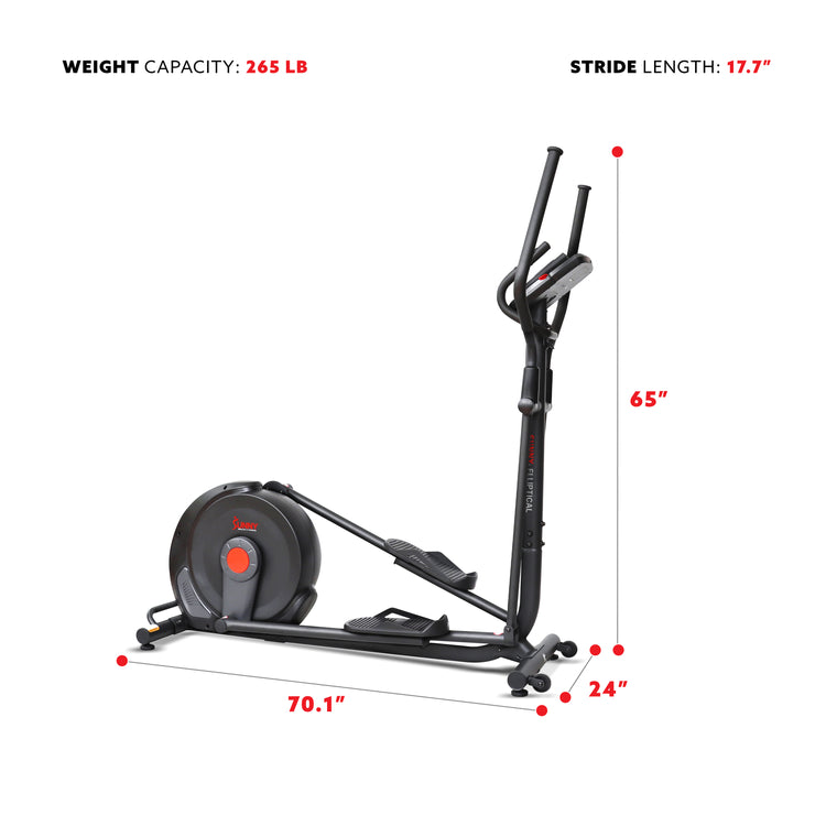 Máquina elíptica avanzada Power Stride de Sunny Health &amp; Fitness - SF-E321006