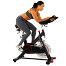 Bicicleta de ciclismo para interiores con transmisión por correa magnética Sunny Health &amp; Fitness, volante de inercia de 44 lb y soporte grande para dispositivos - SF-B1805
