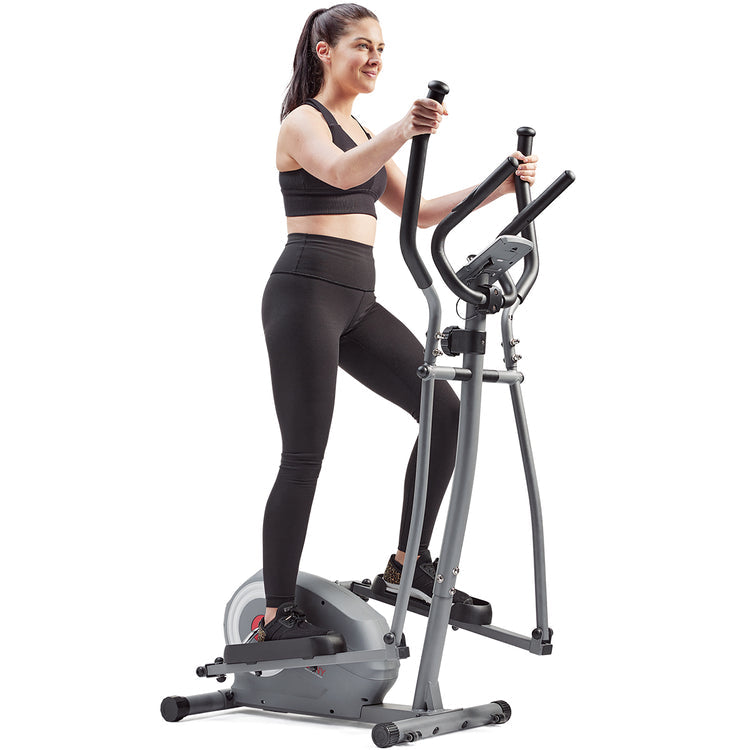 Sunny Health & Fitness Essentials Series Magnetic Smart Elliptical with Exclusive SunnyFit App Enhanced Bluetooth Connectivity - SF-E322002