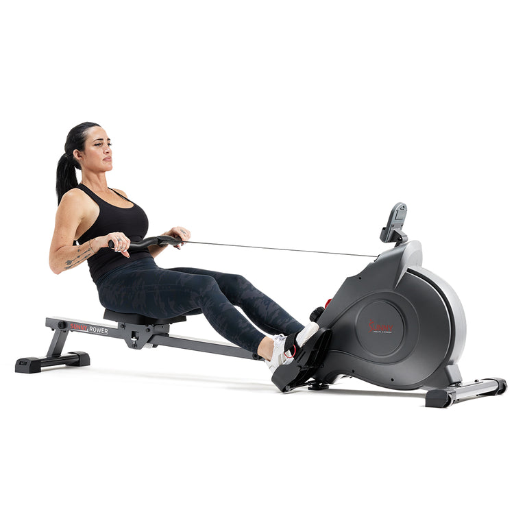 Sunny Health & Fitness SMART Compact Foldable Magnetic Rowing Machine with Bluetooth Connectivity - SF-RW522016