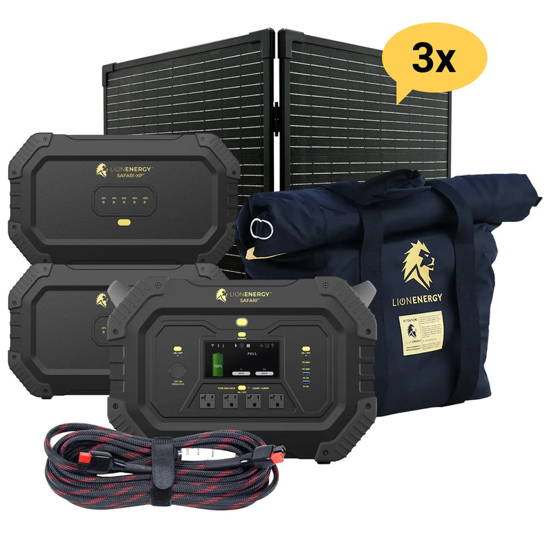 Safari+2 XPs - Portable Power Station Bundle (3,000W, 6,988Wh, LiFePO4)