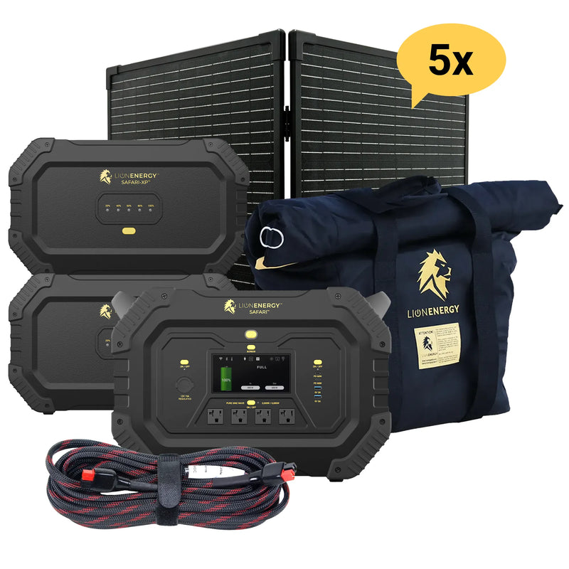 Safari+2 XPs - Portable Power Station Bundle (3,000W, 6,988Wh, LiFePO4)
