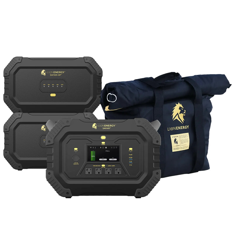 Safari+2 XPs - Portable Power Station Bundle (3,000W, 6,988Wh, LiFePO4)