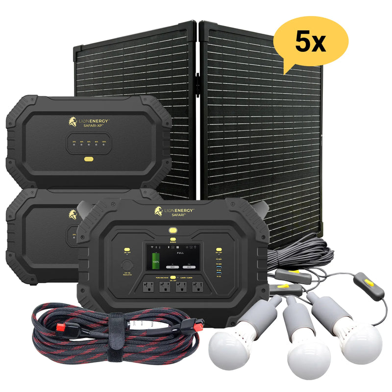 Safari+2 XPs - Portable Power Station Bundle (3,000W, 6,988Wh, LiFePO4)
