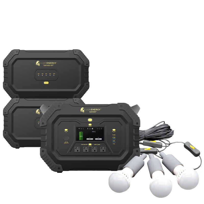 Safari+2 XPs - Portable Power Station Bundle (3,000W, 6,988Wh, LiFePO4)