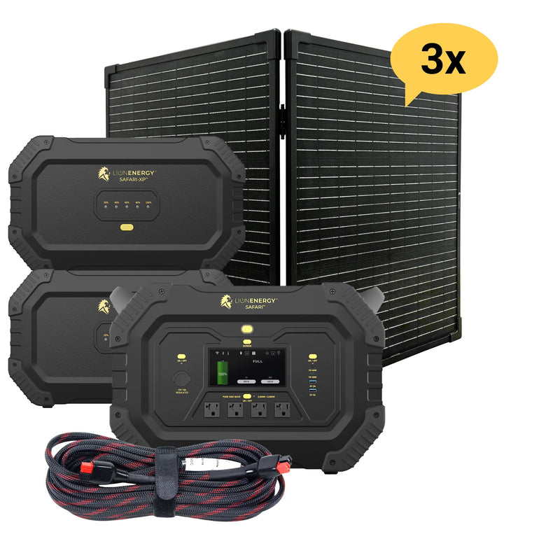 Safari+2 XPs - Portable Power Station Bundle (3,000W, 6,988Wh, LiFePO4)