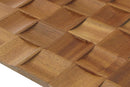 Sapele Prolate Mesh-mounted Wood Mosaic Wall Tile - Livfloors Collection