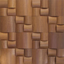 Sapele Pattern Straw Mesh-mounted Wood Mosaic Wall Tile - Livfloors Collection