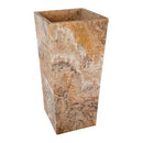 Scabos Travertine Pedestal Stand-Alone Cone Shaped Sink Polished (W)16" (L)16" (H)36"