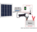 Kit de cargador solar Acopower de 15 W y 12 V, controlador de carga de 5 A con pinzas de cocodrilo