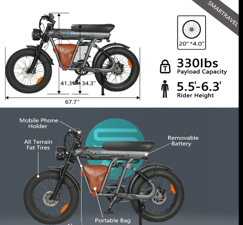 Smartravel Electric Bike ST201F 1200W