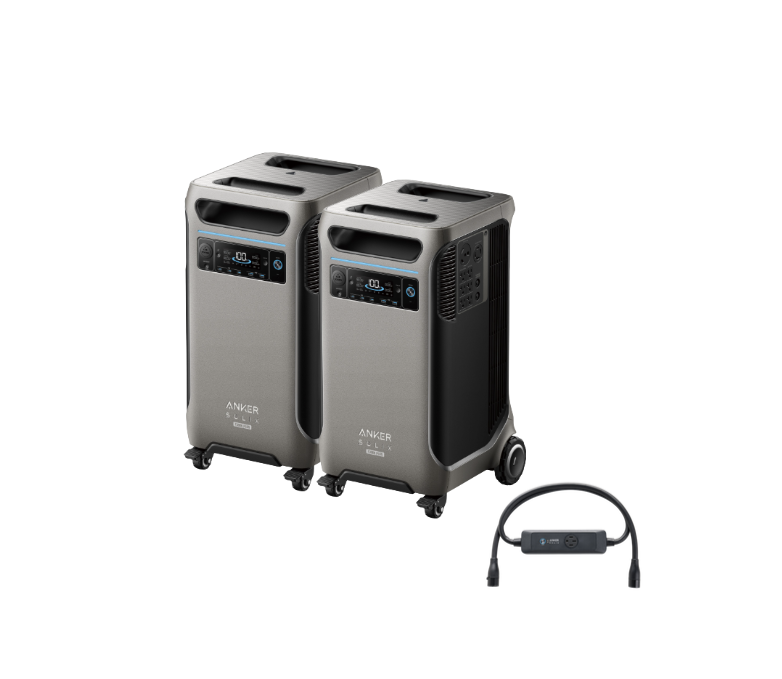 Anker SOLIX F3800 Plus Portable Power Station x 2 + Double Power Hub + FREE Protective Cover Bag