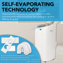 Whynter 14,000 BTU Wi-Fi Dual Hose Portable Air Conditioner, Dehumidifier & Fan | ARC-147WF