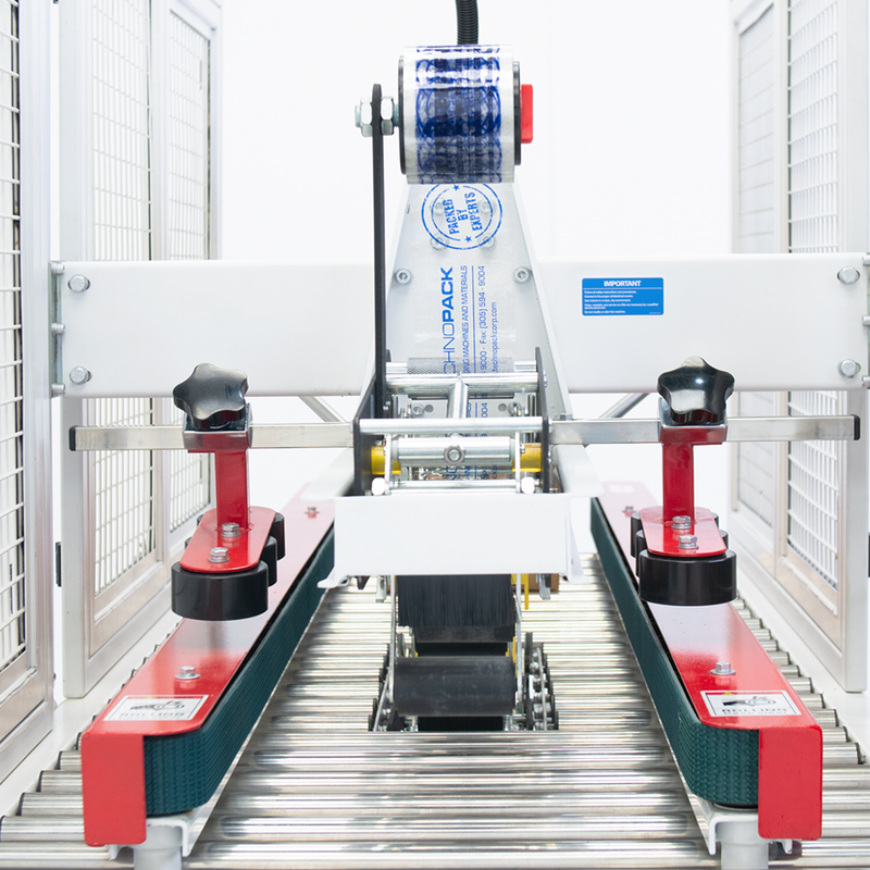 Semi-Automatic Case Sealer Machine with Top / Bottom Traction