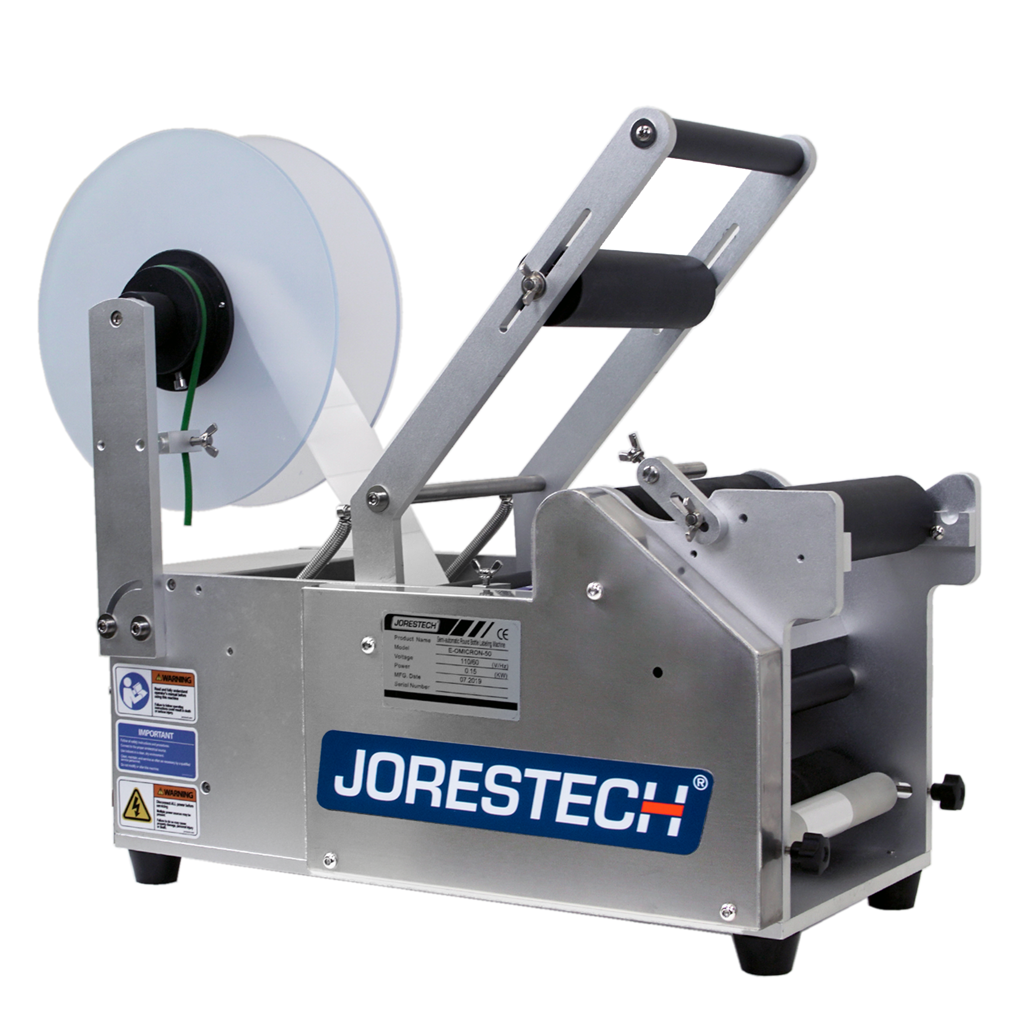 Semi-Automatic Label Applicator for Round Containers