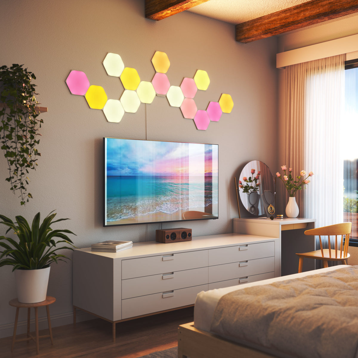 Nanoleaf - Hexagons Smarter Kit 16PK | Wellbots