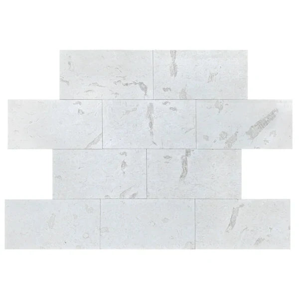 Shell Stone White Fossil Limestone Tumbled Pavers - Full Truckload