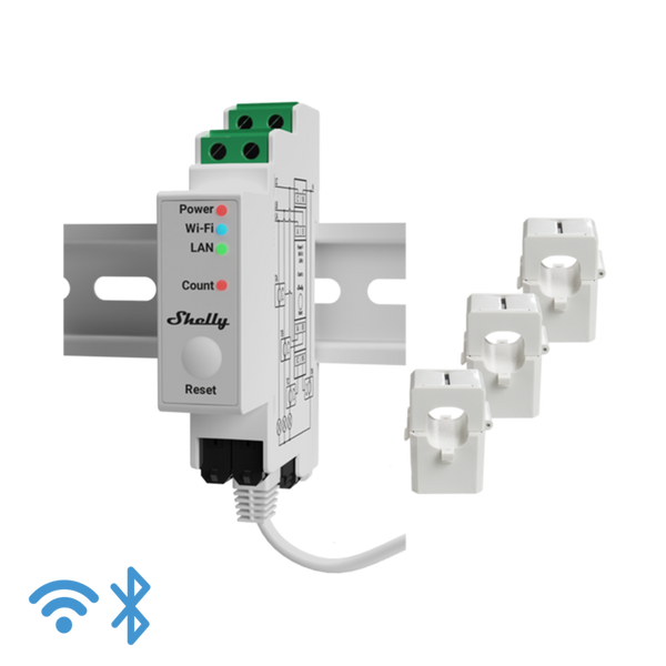 Shelly Pro 3EM (with 3x 120A clamps)