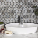Silver Emperador Marble Hexagon 2" Polished Mosaic Floor and Wall Tile - Livfloors Collection