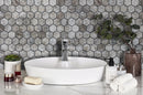 Silver Emperador Marble Hexagon 2" Polished Mosaic Floor and Wall Tile - Livfloors Collection