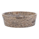 Silver Latte Travertine Natural Stone Above Vanity Bathroom Sink Polished (D)16" (H)5"