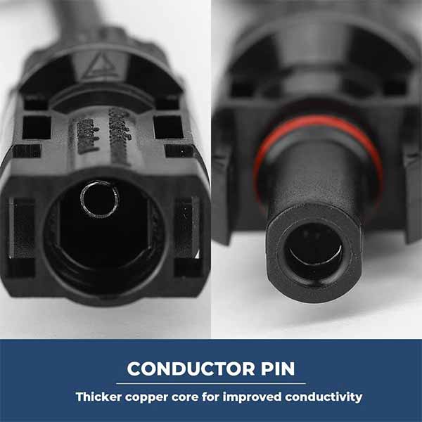 BougeRV Solar Branch Connectors Y Connector in Pair MMMF+FFFM for Parallel Connection Between Solar Panels
