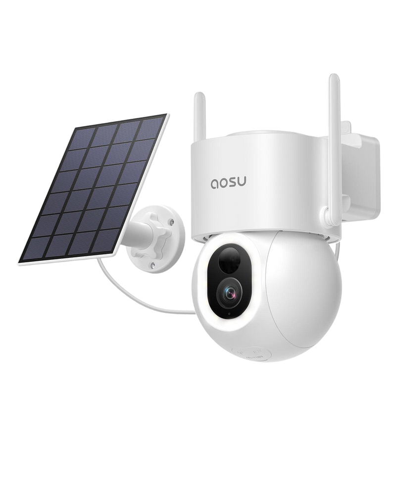 AOSU Security Cameras Wireless Outdoor - 3K/5MP Solar Powered 400