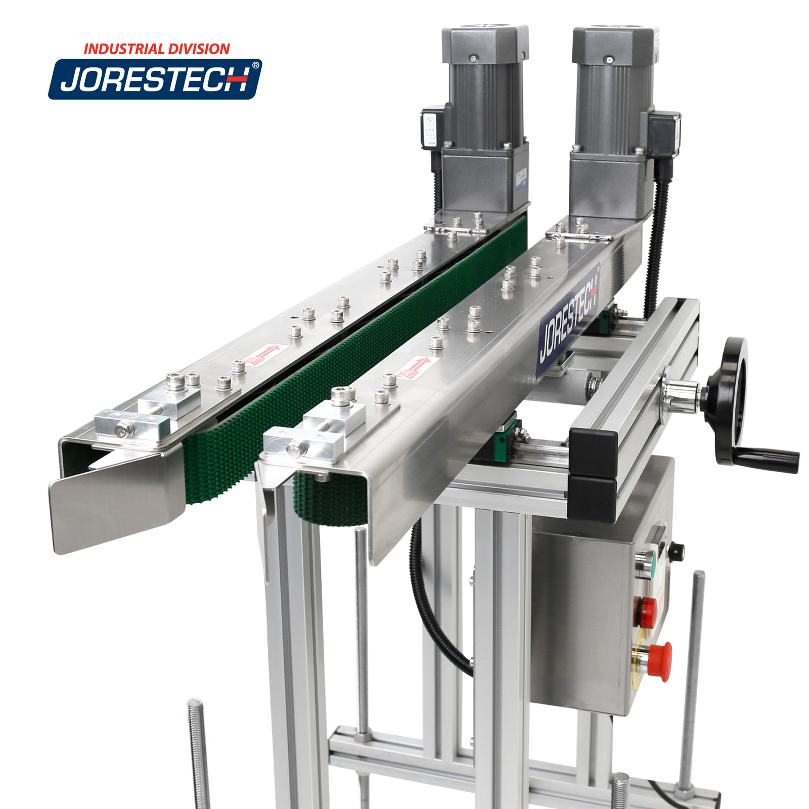 Stainless Steel Bottomless Conveyor with Side Belts