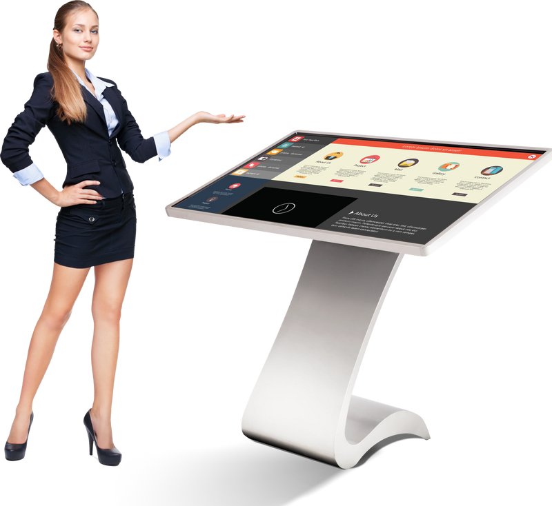 Kiosco informático con pantalla táctil LEDscopic S-Design 4K