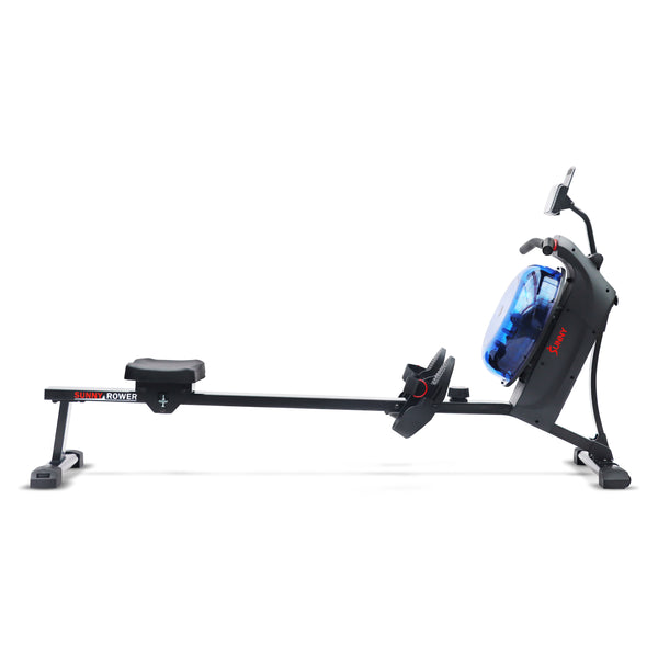 Máquina de remo con agua magnética inteligente Hydro + Dual Resistance de Sunny Health &amp; Fitness en color azul - SF-RW522017BLU