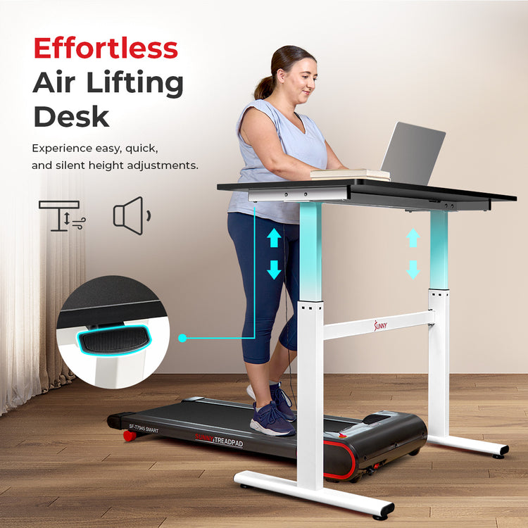 Escritorio de pie ajustable con accionamiento neumático multiusos Sunny Health &amp; Fitness – SF-A023001