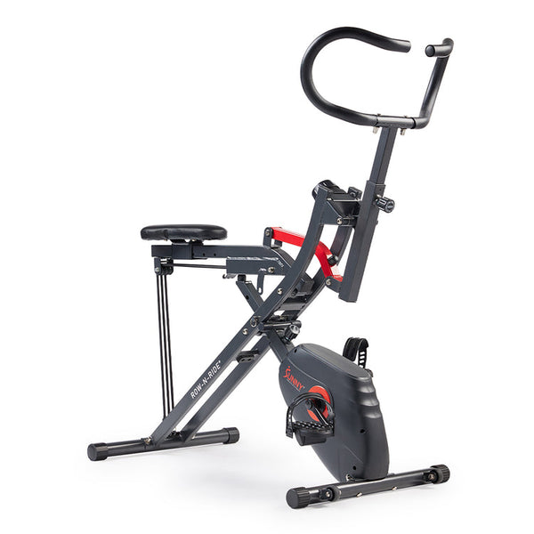 Bicicleta estática vertical Row-N-Ride de Sunny Health &amp; Fitness - SF-A022077