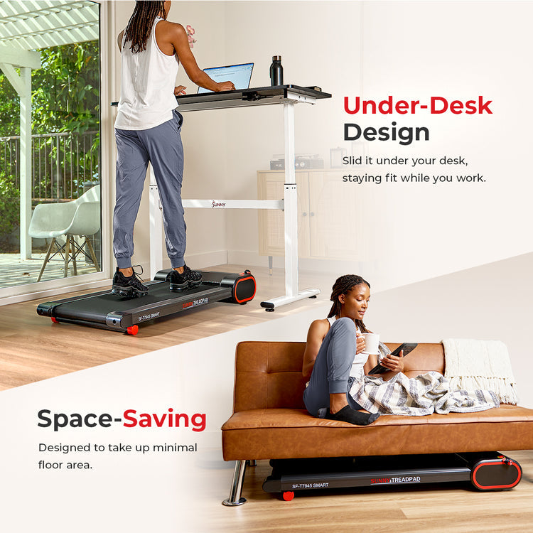 Sunny Health & Fitness Smart Slim Under Desk Walking Treadpad - SF-T7945SMART